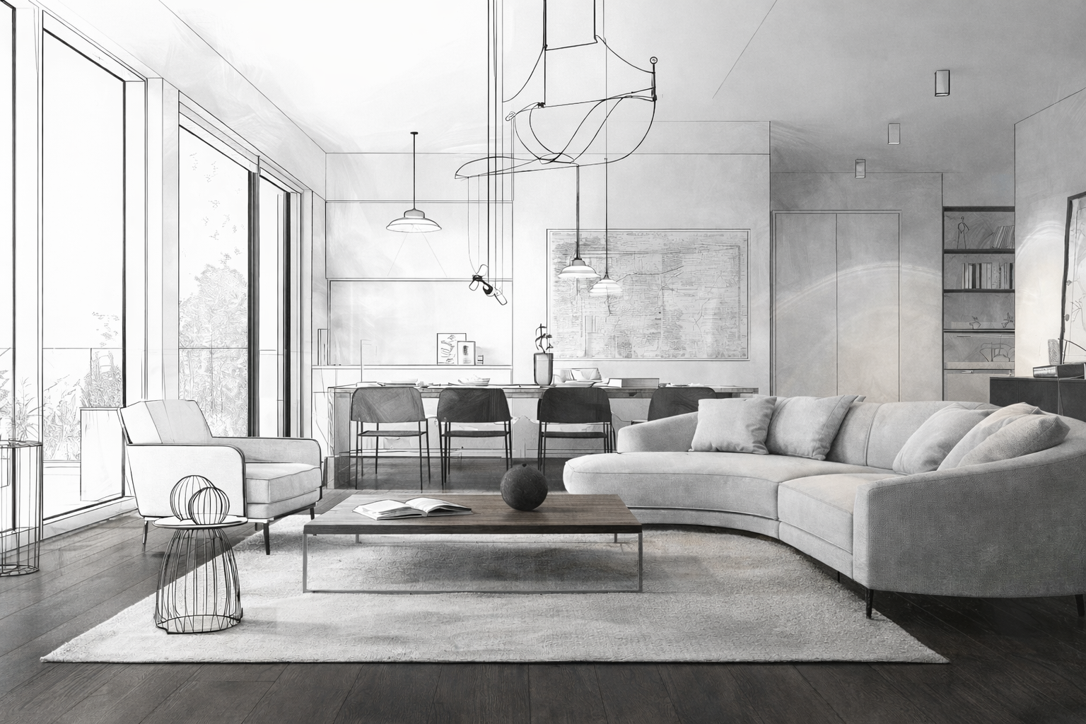 Sitting room concept sketch