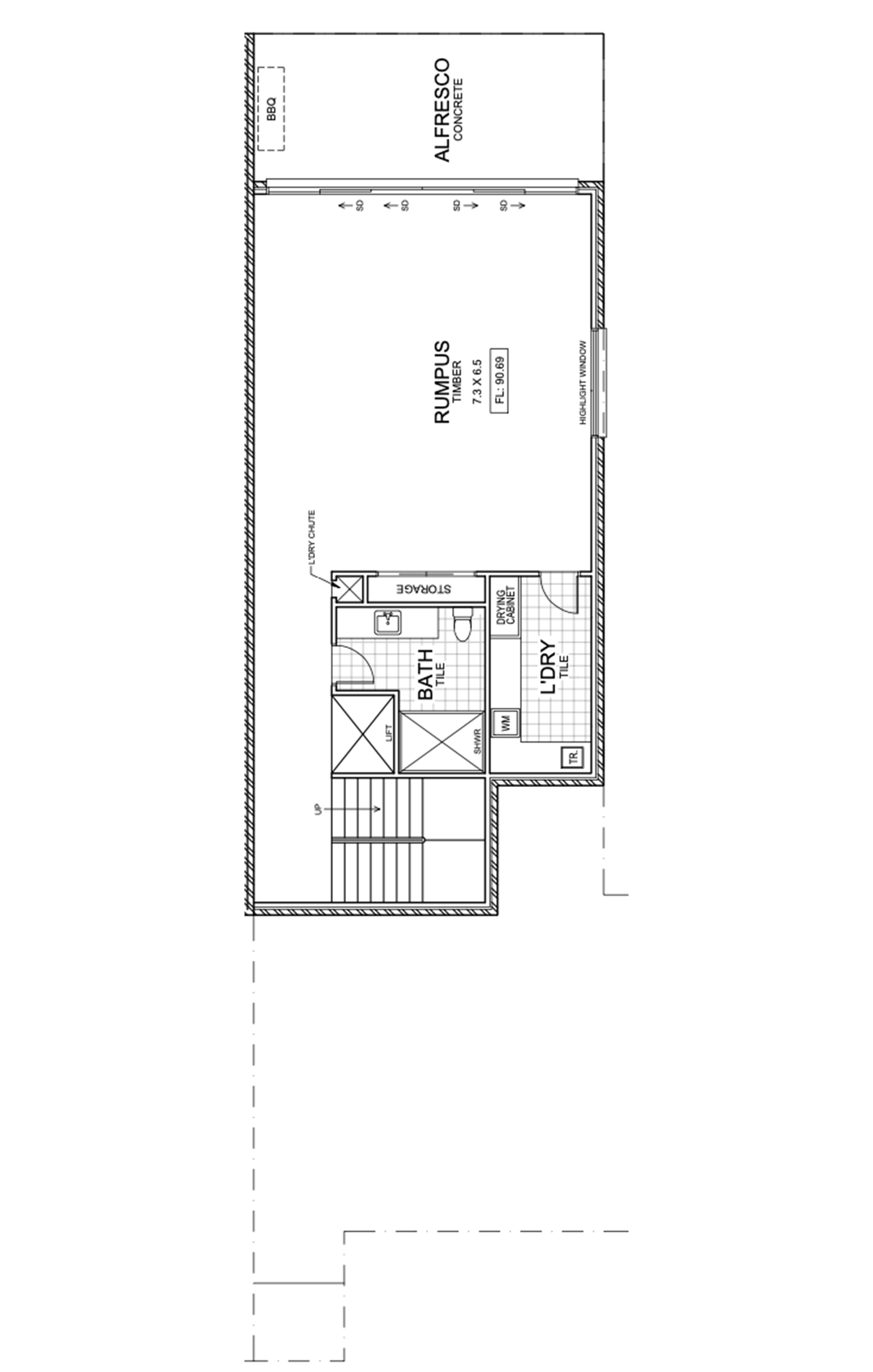 Townhouse 1 Basement floorplan